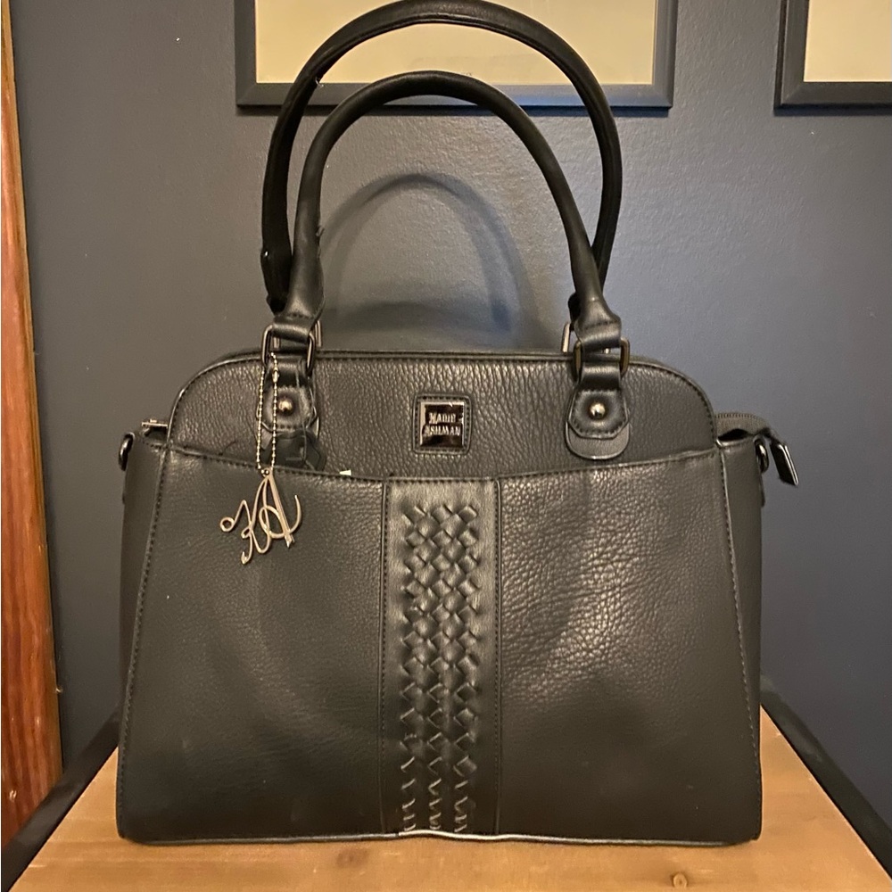 Kadie Ashman Black Satchel with Braided Detail